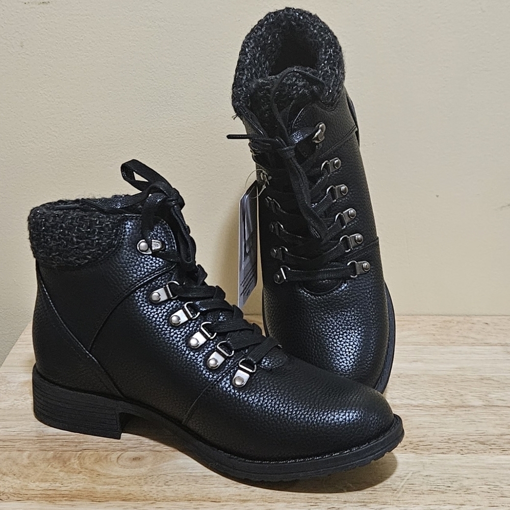 MUK LUKS Hiker Denali/Women's/Ankle Boots/black/urban hiking/lace-up/size 11